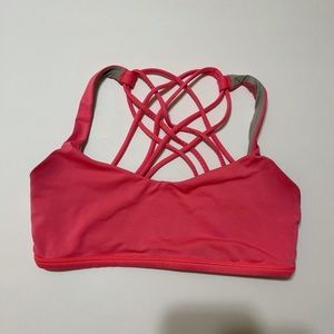 Lululemon sports bra size 6 hot pink